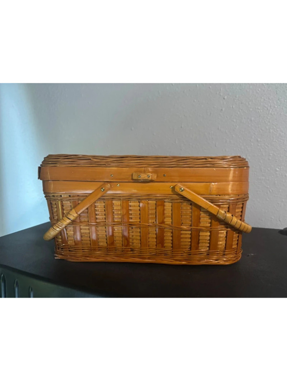 Vintage picnic basket